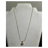 VTG Necklace Set: Silver Tone Bar Pendant Necklace, & Gold Tone Floral Crystal Pendant, Pink Gem Stone Pendant, Orange Pendant in Travel Bag