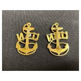 Gold-Tone Nautical Anchor Pin Set inc Vogue Fish on Rod Pin & More!