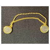 Beautiful Lizpaiacios Bracelet, French Franc Coin Double Clip Brooch & Assorted Pin Lot