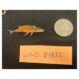 VTG Spanish 1 Peseta Coin Pendant Necklace, Wild Byrde Pin, Earrings & Brooch