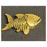 12K GF Gold-Filled Necklace, 10K GF Eagle Pin & Assorted Marine Pins with Seahorse & Sea Creature Charms