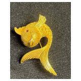 12K GF Gold-Filled Necklace, 10K GF Eagle Pin & Assorted Marine Pins with Seahorse & Sea Creature Charms