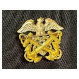 12K GF Gold-Filled Necklace, 10K GF Eagle Pin & Assorted Marine Pins with Seahorse & Sea Creature Charms