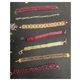 Beaded Jewelry Collection - Inc Necklace with Pendant, Bracelets & Ring in Display Case