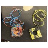 Beaded Jewelry Collection - Inc Necklace with Pendant, Bracelets & Ring in Display Case