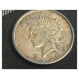Mercury Dime Pendant Necklace - 1935 Liberty Head in Rope-Bezel