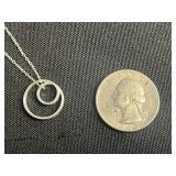 VTG Necklace Set Inc US 1917 Pop Out Coin Medallion & Two-Tone Circle Pendant Necklace