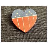 Lot of VTG Heart Pins & Brooches Inc Locket Pendant & Angel Leaf Charm