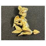 St. Paul Police Badge Pin & Gold-Tone Fairy & Bunny Brooches Inc Sarah Coventry & More Vintage Jewelry