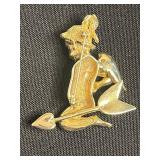 St. Paul Police Badge Pin & Gold-Tone Fairy & Bunny Brooches Inc Sarah Coventry & More Vintage Jewelry
