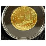 Sacagawea One Dollar Coin (2000) in Blue Velvet Presentation Case w COA