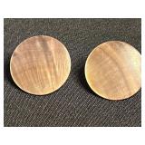 Abalone Shell Mosaic Jewelry Set in Silver Tone - Earrings & Tie Clip in Jewelry Case