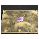 Abalone Shell Mosaic Jewelry Set in Silver Tone - Earrings & Tie Clip in Jewelry Case