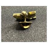 VTG Purple Heart Pin, Eagle Pin, Gold Tone Necklace w Bicentennial Pendant, Independence Pin w Ribbon
