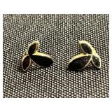 Three Pairs of Sterling Earrings, Group of Vintage Gold-Tone Earrings & Spider Stick Pin