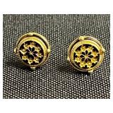 Three Pairs of Sterling Earrings, Group of Vintage Gold-Tone Earrings & Spider Stick Pin
