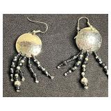 Three Pairs of Sterling Earrings, Group of Vintage Gold-Tone Earrings & Spider Stick Pin