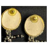Three Pairs of Sterling Earrings, Group of Vintage Gold-Tone Earrings & Spider Stick Pin