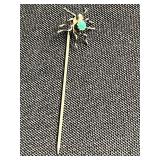 Three Pairs of Sterling Earrings, Group of Vintage Gold-Tone Earrings & Spider Stick Pin