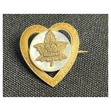 Vintage Gold-Tone Jewelry - Black Enamel Flower Brooch, Red Rose Pin & Floral Pendant