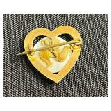 Vintage Gold-Tone Jewelry - Black Enamel Flower Brooch, Red Rose Pin & Floral Pendant
