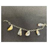VTG Bead/Stone Charm Bracelets Collection - Red, Black & Amber Shell Beads & Stretchy Bracelets