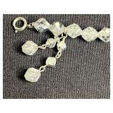 VTG Charm Bracelets with Florida Theme, Floral Charm & Glass Beads - Mixed Metals