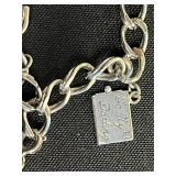 VTG Assorted Gold/Silver-Tone Charm Bracelet Lot Inc Monet & Boucher - Leaf & Acorn Charms, Dice & Coin Pendants