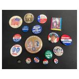 US Presidential Campaign Buttons Collection: Humphrey-Muskie, Carter-Mondale, Nixon, McGovern
