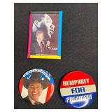 US Presidential Campaign Buttons Collection: Humphrey-Muskie, Carter-Mondale, Nixon, McGovern