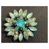Vintage Rhinestone Brooch Set - Butterfly & Floral Pins Inc Keyes