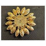 Vintage Rhinestone Brooch Set - Butterfly & Floral Pins Inc Keyes