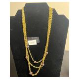VTG Agate Bolo Tie, Gold-Tone Hobe Chain Necklace, Crystal Bead Necklace, Red Bakelite Earrings & More!