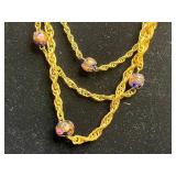 VTG Agate Bolo Tie, Gold-Tone Hobe Chain Necklace, Crystal Bead Necklace, Red Bakelite Earrings & More!