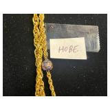 VTG Agate Bolo Tie, Gold-Tone Hobe Chain Necklace, Crystal Bead Necklace, Red Bakelite Earrings & More!