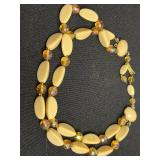 VTG Bead Necklace Set - Inc Laguna Black Faceted, White Speckled & Pink Bead Necklaces