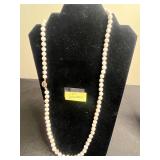 Les Bernard Cream Marble Bead Necklace