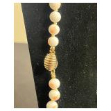 Les Bernard Cream Marble Bead Necklace