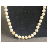 Les Bernard Cream Marble Bead Necklace