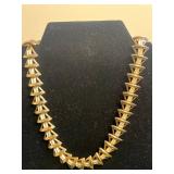 Exquisite Pennino Set - Gold-Tone Necklace, Bracelet & Earrings (Geometric Triangles)