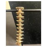 Exquisite Pennino Set - Gold-Tone Necklace, Bracelet & Earrings (Geometric Triangles)