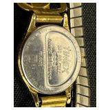 Turquoise Lot Inc Timex Quartz Gold-Tone Watch with Turquoise Bead Embellishments, Necklace & Matisse Cuff Bracelet