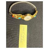 Turquoise Lot Inc Timex Quartz Gold-Tone Watch with Turquoise Bead Embellishments, Necklace & Matisse Cuff Bracelet