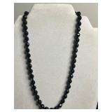 VTG Bakelite South of the Border Pin, Hammered Disc Gold-Tone Necklace, Eagle-Disc Pendant & Black Faceted Bead Necklace - Vintage Jewelry Set