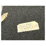 VTG Black Onyx Bead Necklace, KJL Frog Pin, & Crystal Leaf Necklace with Frog Pendant, Oscar Charlin Floral Pin