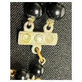 Gold-Tone Geometric Pin and Brooch Set, Black Glass Beads Necklace, Crystal-Accent Necklace & Butterfly Pin