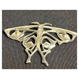 Dottie Smith Bird Pin, Eagle Pin, Owl Pin - Vintage Two-Tone Silver & Gold Bird Brooches