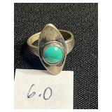 Turquoise Rings - Southwestern Style (Lot of 6) - various sizes