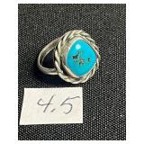 Turquoise Rings - Southwestern Style (Lot of 6) - various sizes