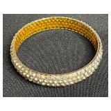 Blingy Whale & Heart Pendants & Pavé Bracelets Set Gold-Tone Crystal Bangles